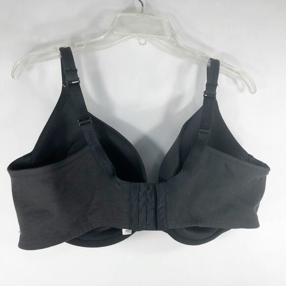 Cacique 46DD Bra Black Plunge Underwire Support Plus Size Lane Bryant 24 - Picture 2 of 10